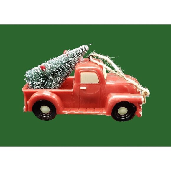 New Set of 3 Ornaments Red Truck - Christmas Tree - Holiday Woodlands - Orig Box - Picture 7 of 9